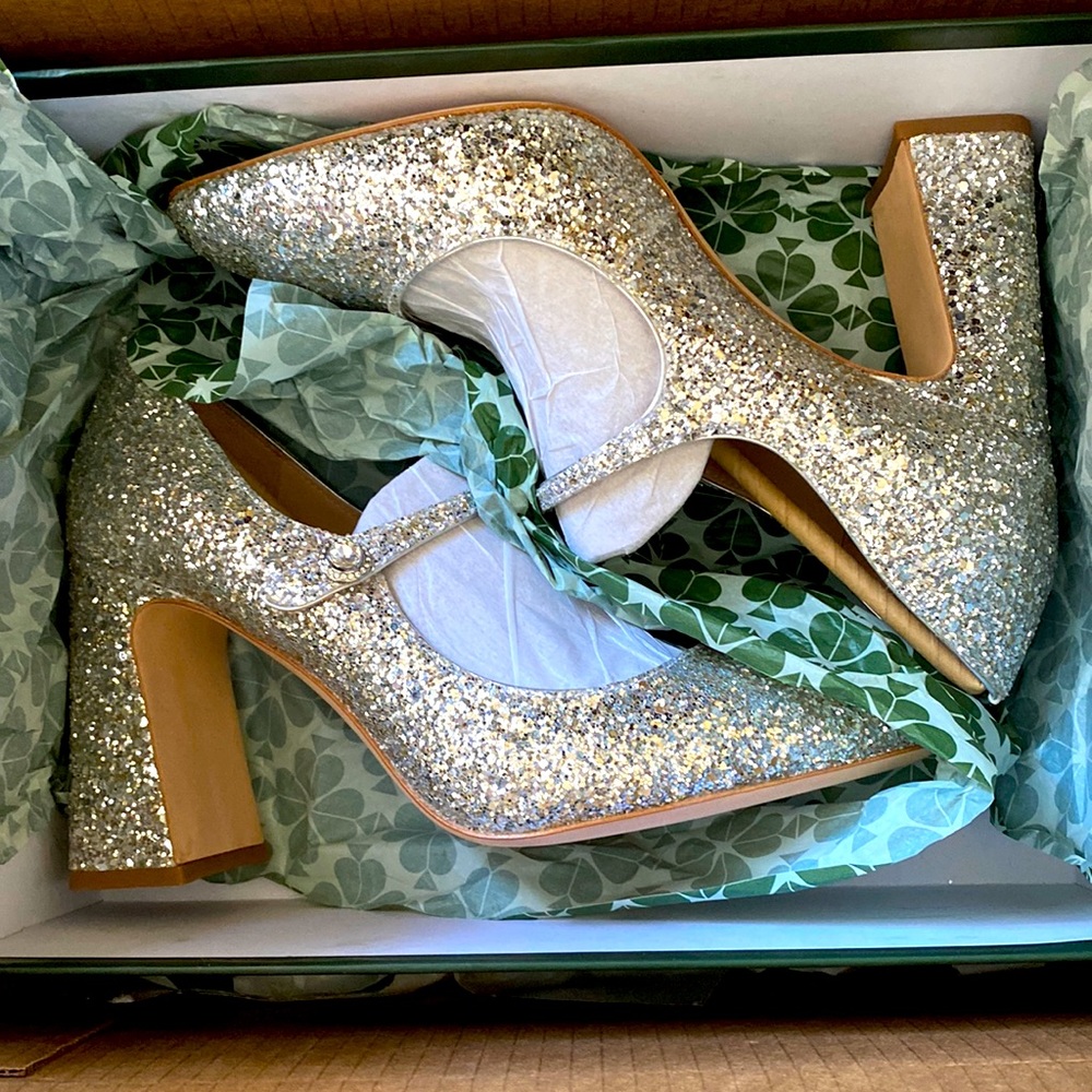Kate Spade glitter sparkle pumps